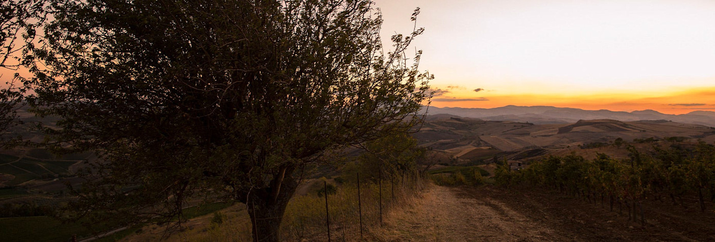 Sonnenaufgang über den Bergen Siziliens