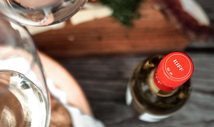 Schöner Flaschendeckel des Weissweins Riff aus Italien