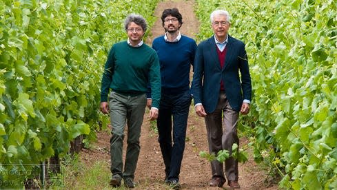 Familie de Corato mit Sebastiano, Marco und Carlo de Corato