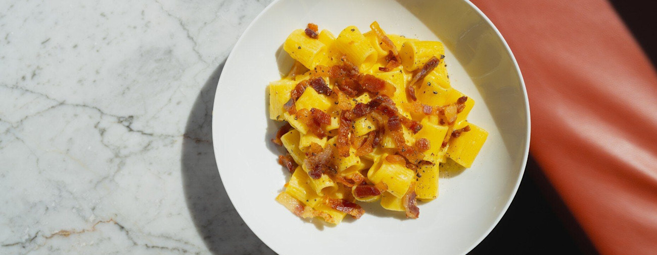 piu rezept rigatoni carbonara 2