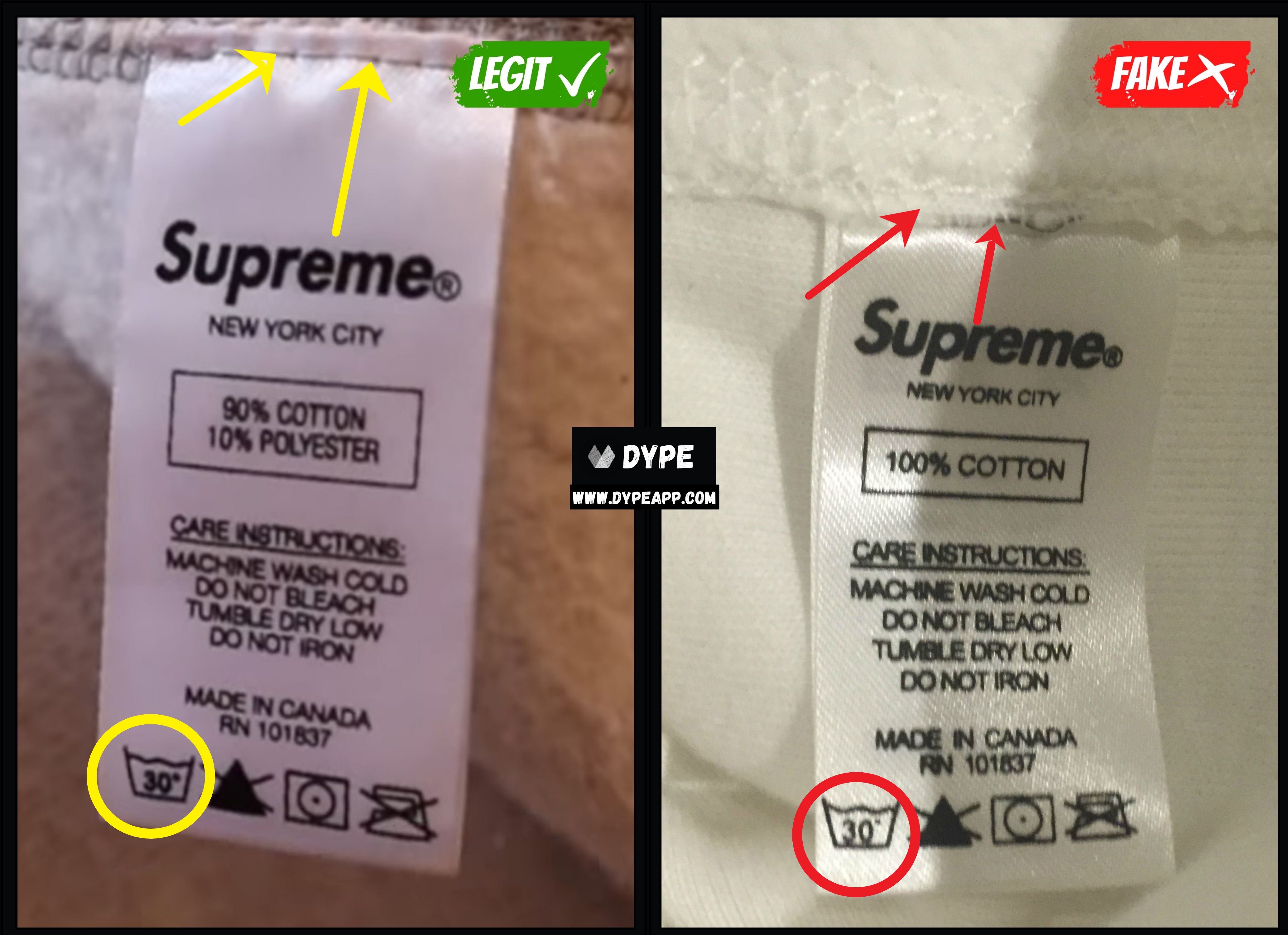 My guide on how to legit check Box Logo Hoodies. : r/supremeclothing
