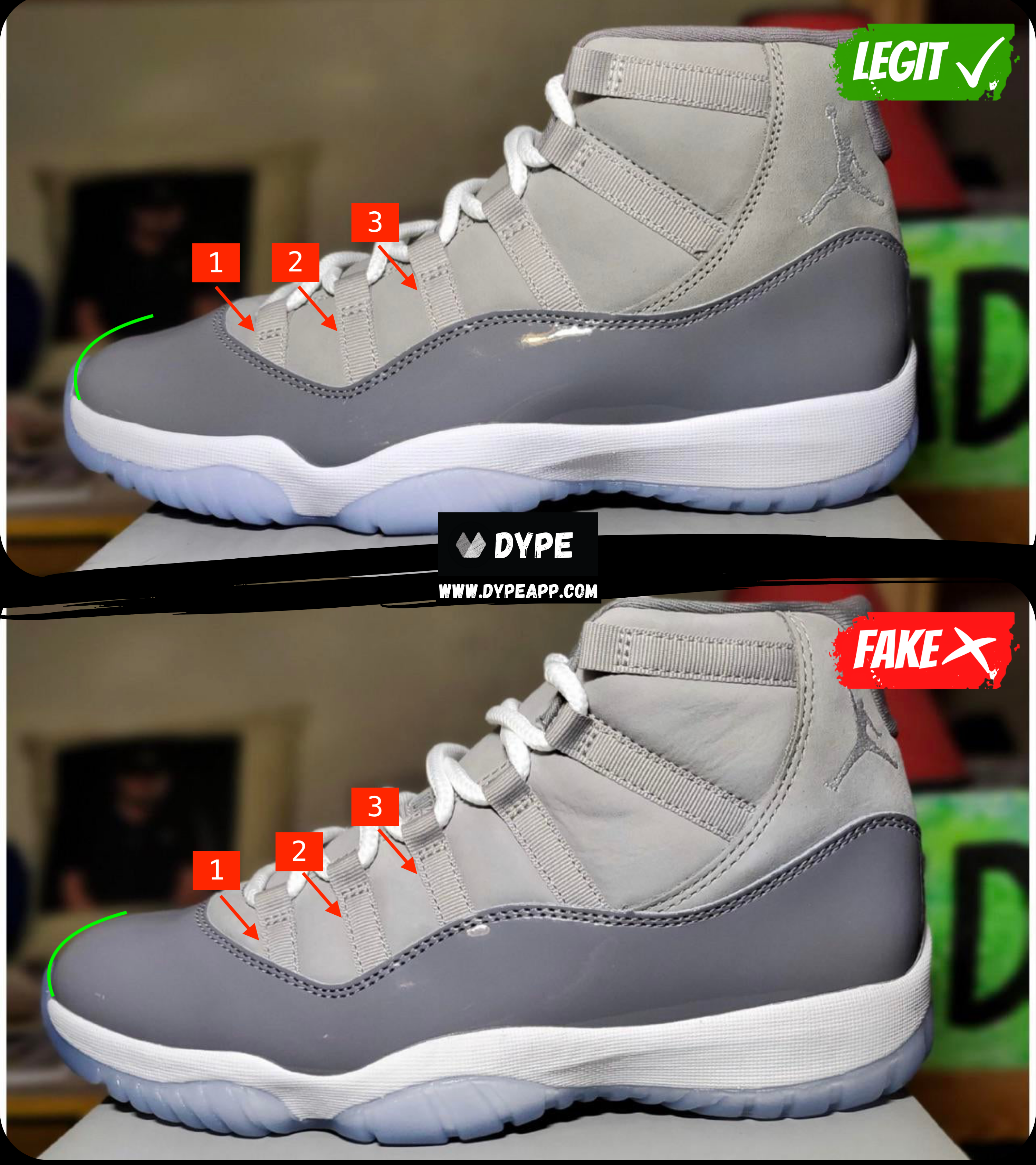 how to tell if jordan retro 11 are fake