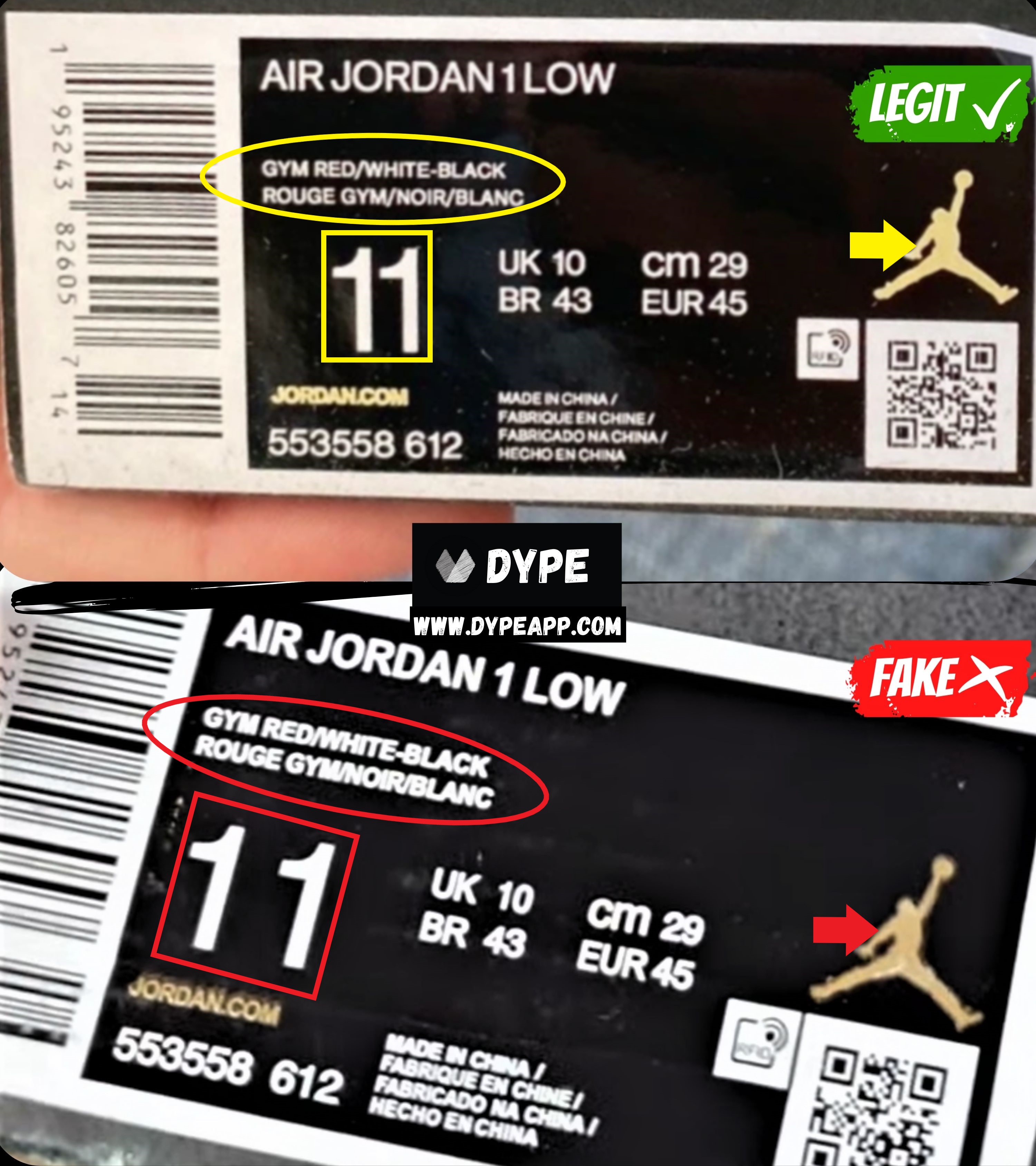 how to check air jordan 1 low authenticity