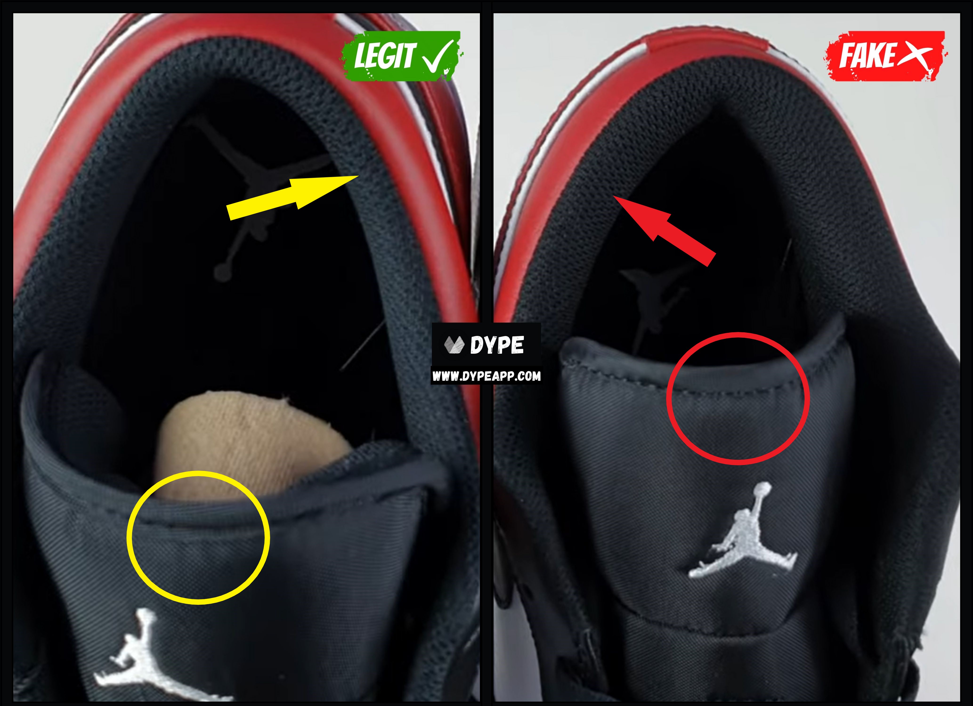 how to spot fake jordan 1 bred toe