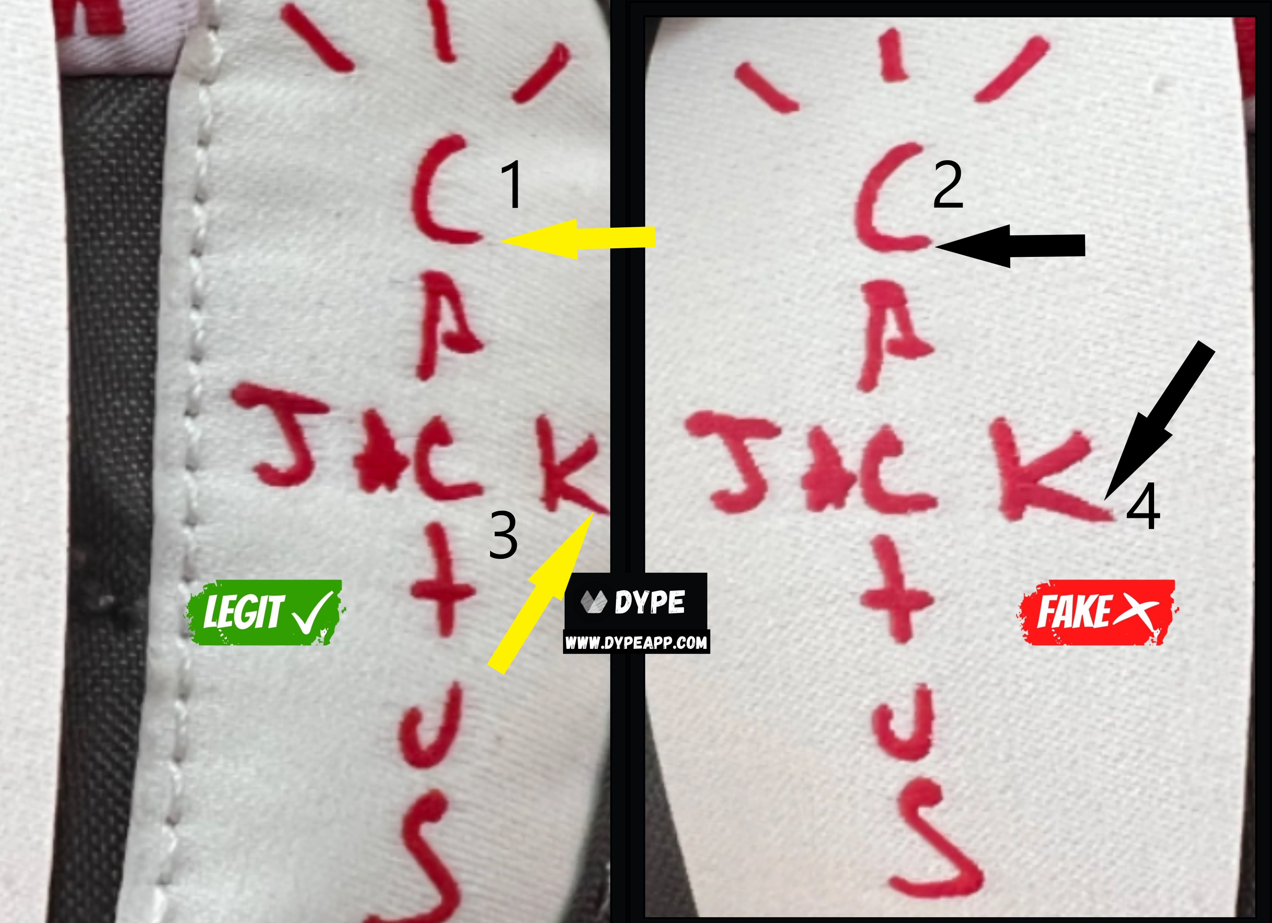 How To Spot Fake Fragment Travis Scott Air Jordan 1 High - Legit Check