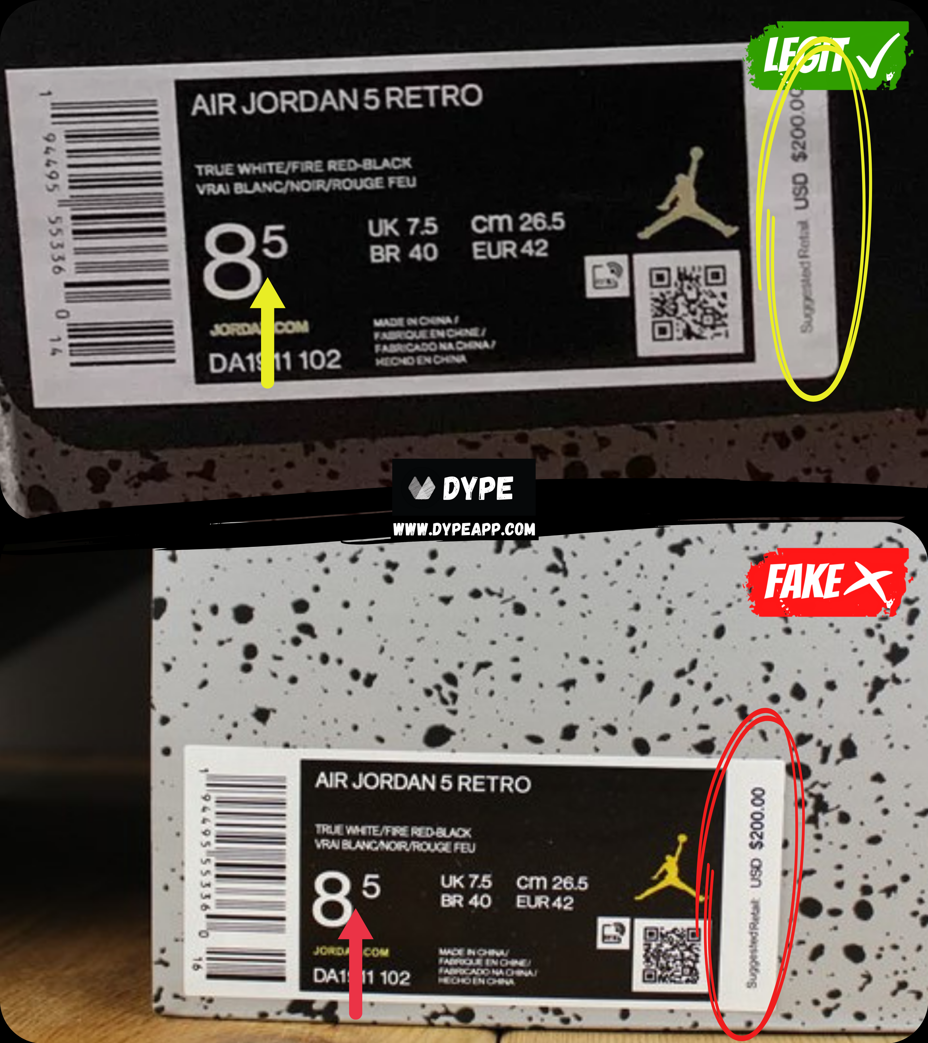 How To Tell If Your 'Black' Supreme Air Jordan 5s Are Real or Fake