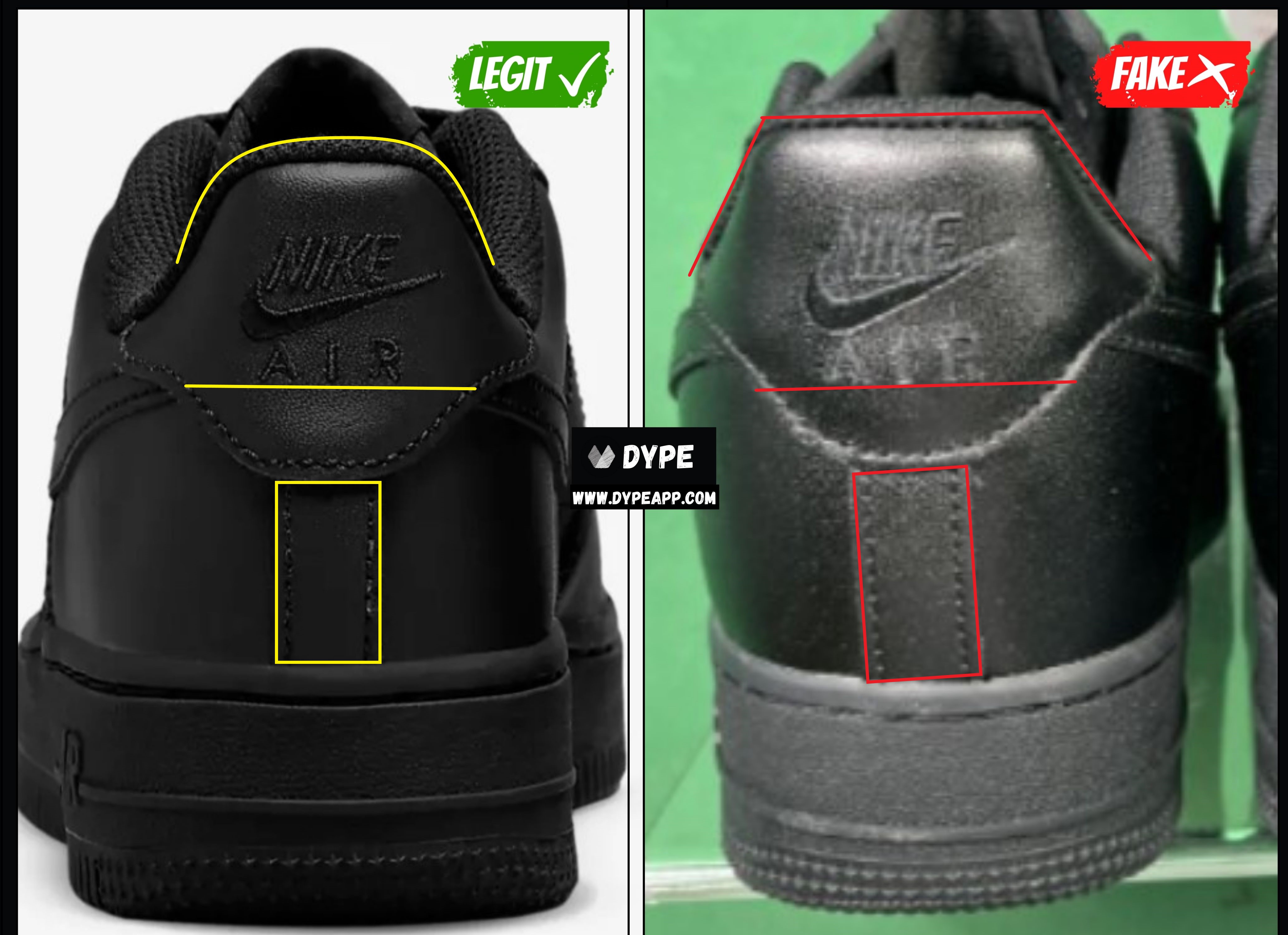 Off White x Nike Air Force 1 Low Black REAL VS FAKE Detailed Look