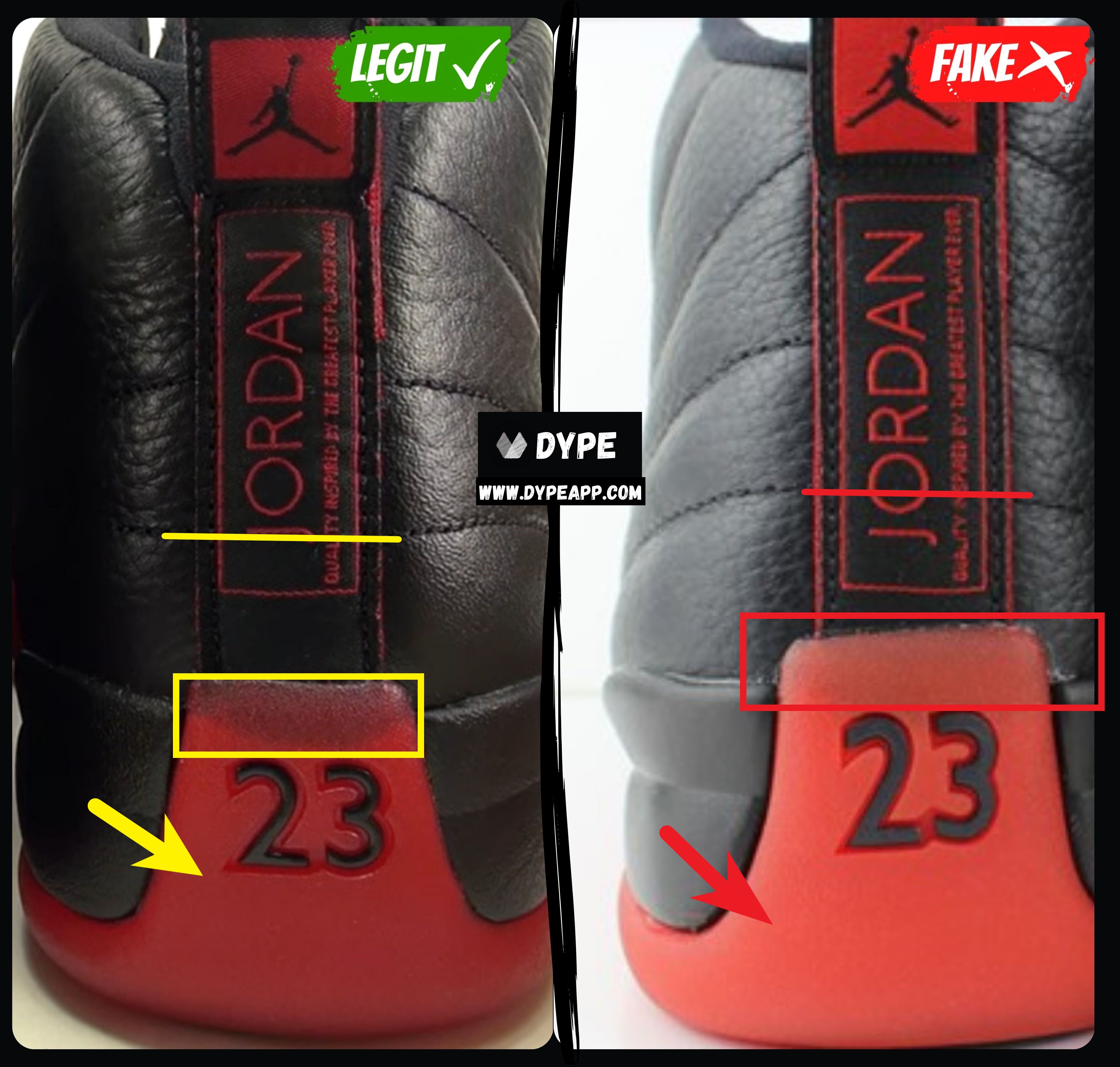 how to tell if the jordan 12s are fake