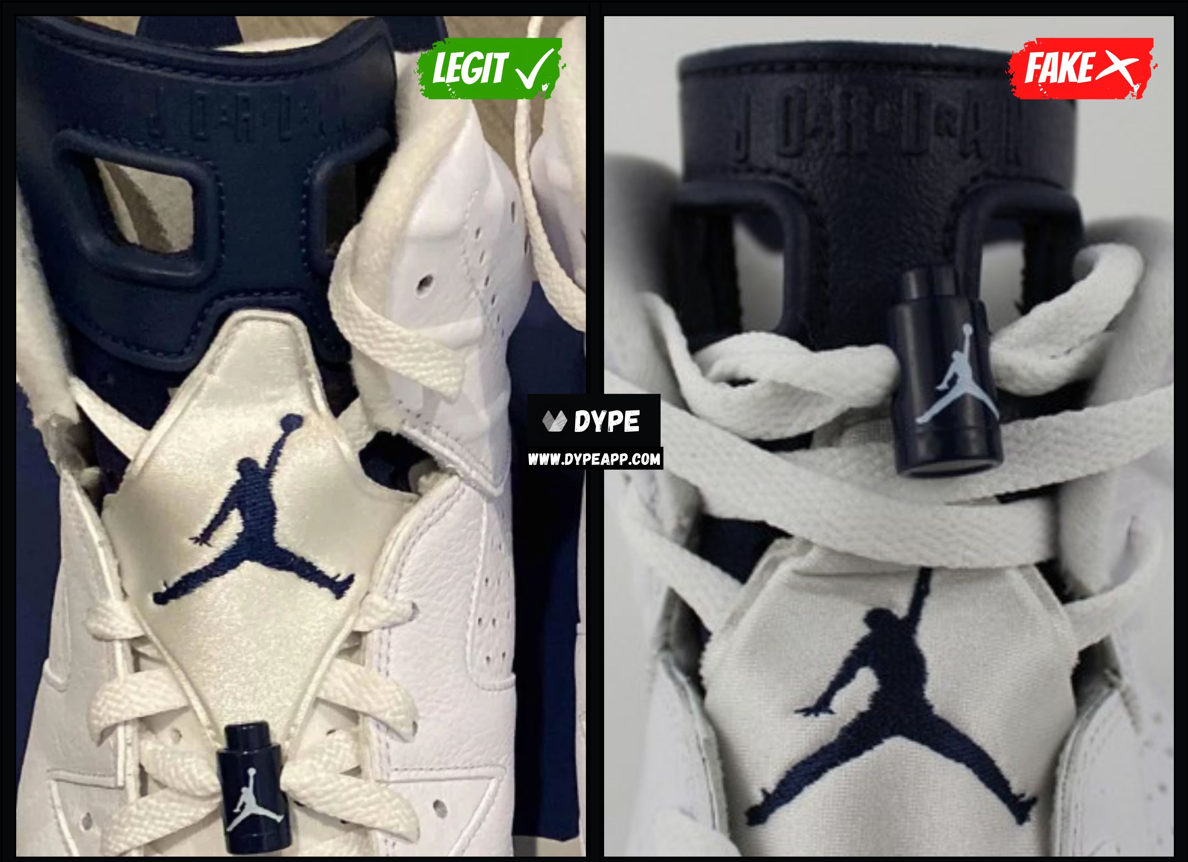 how to check if jordan 6 are real