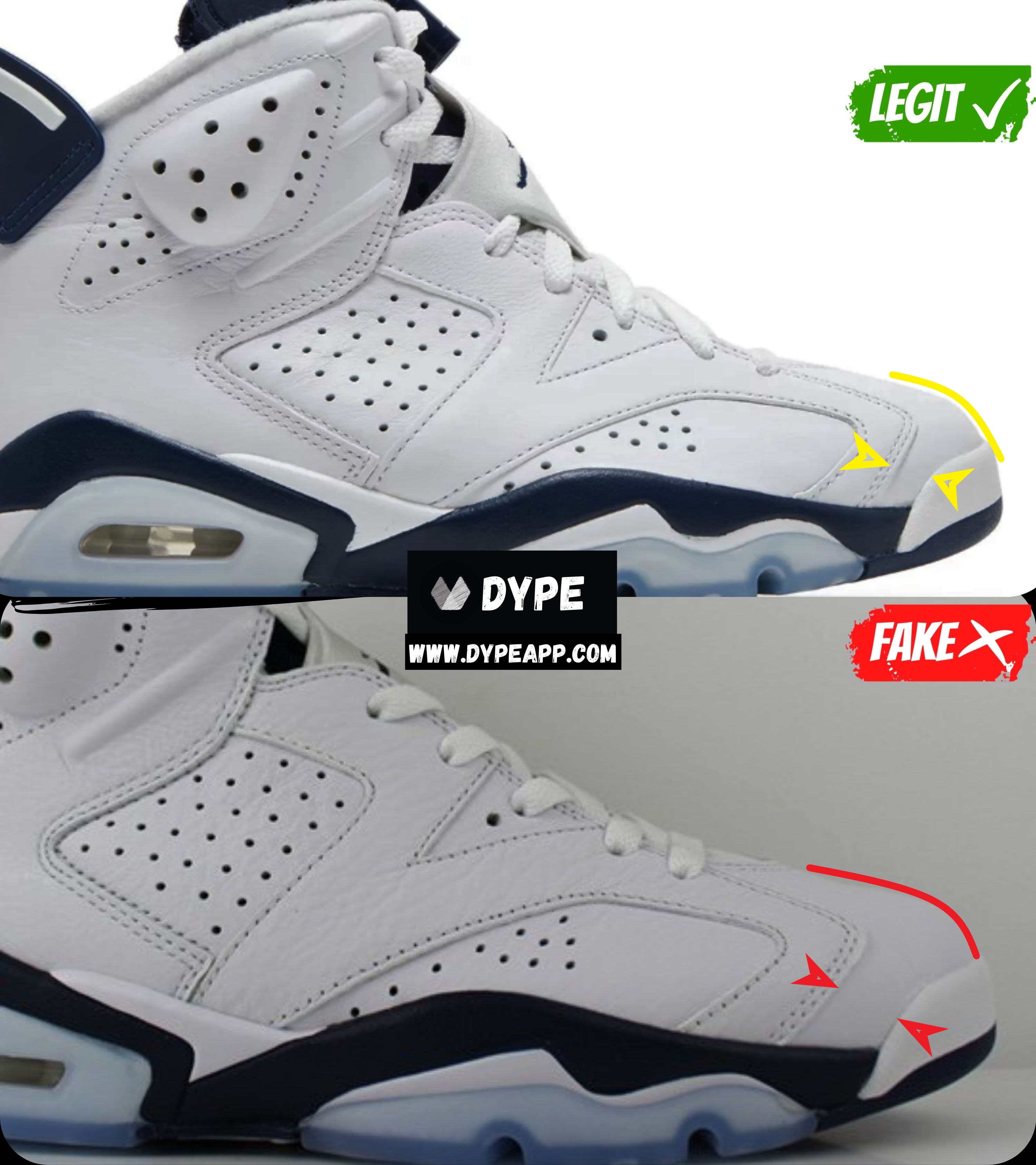 how to tell if jordan 6s are fake