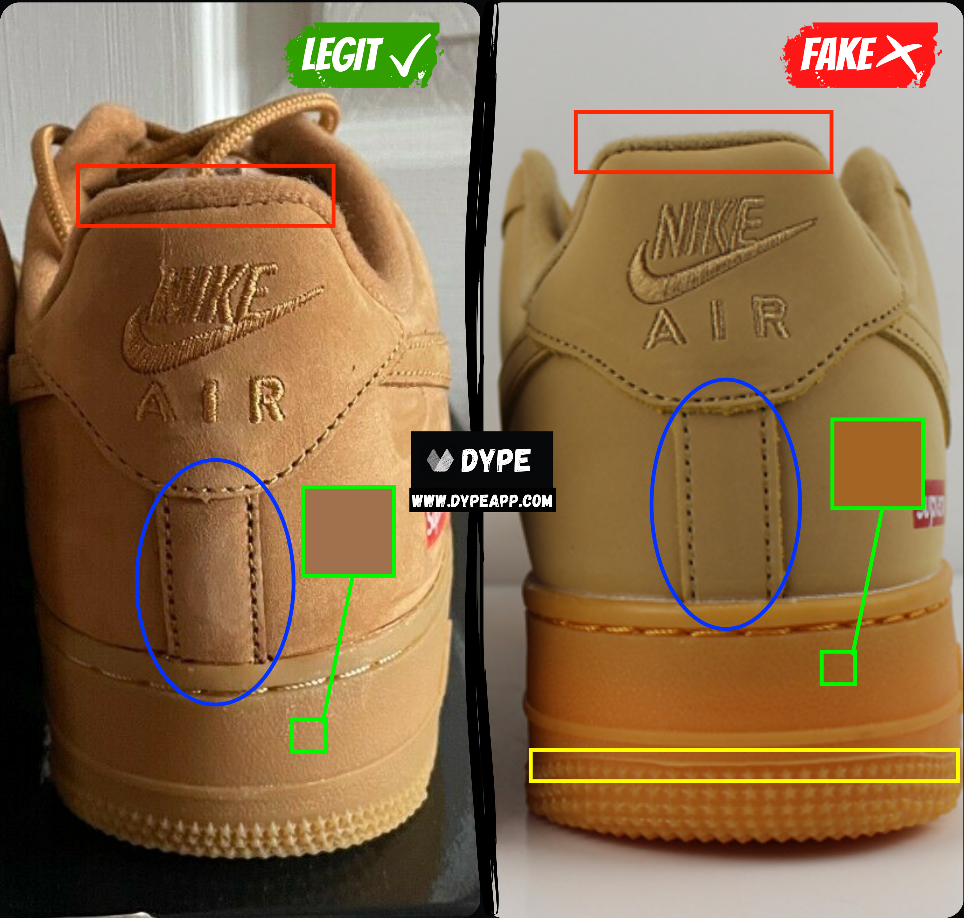 Nike Air Force 1 Original vs Fake Guide 2023: How to Spot a Fake