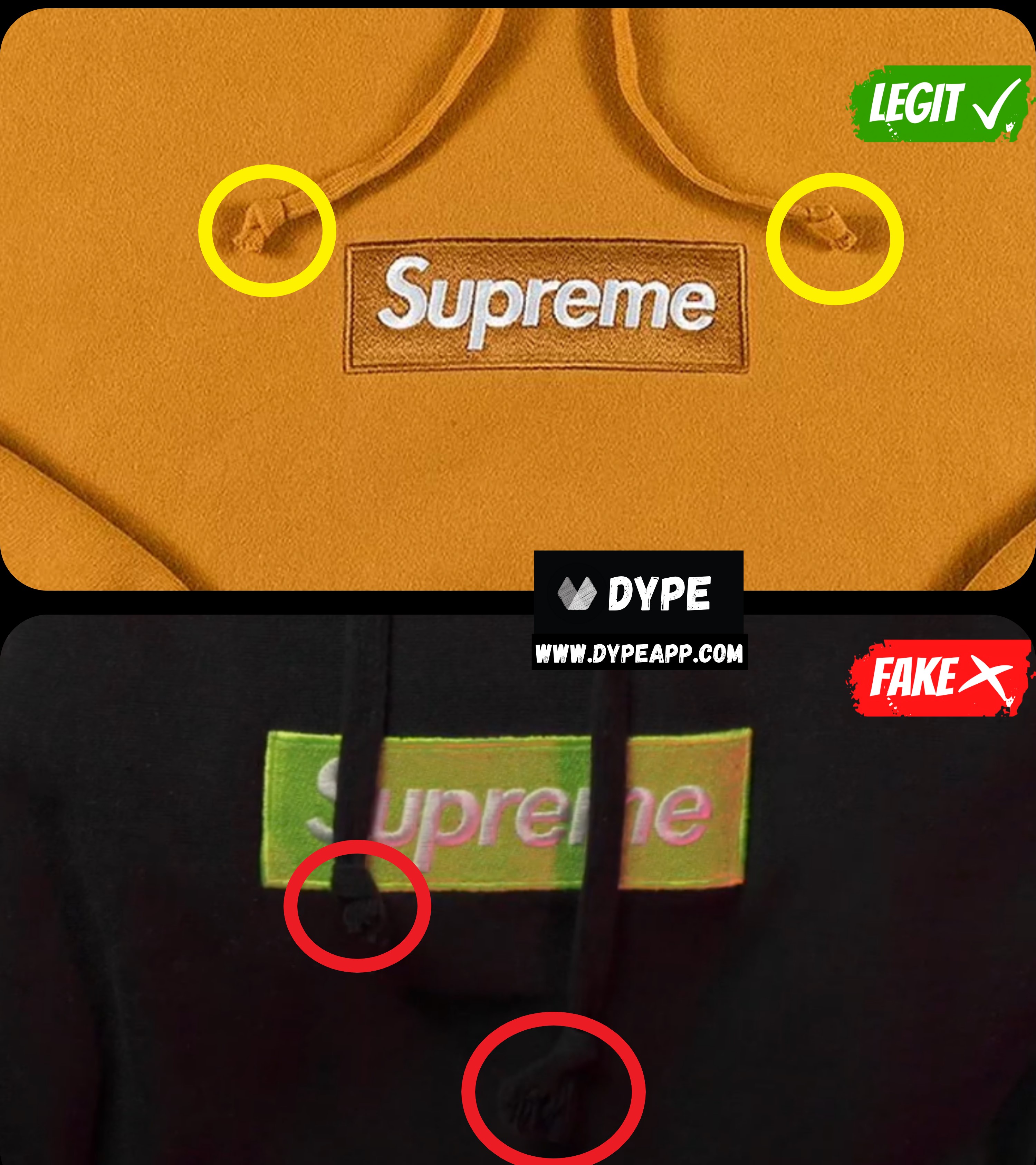 How To Spot Real Vs Fake Supreme Box Logo Hoodie – LegitGrails