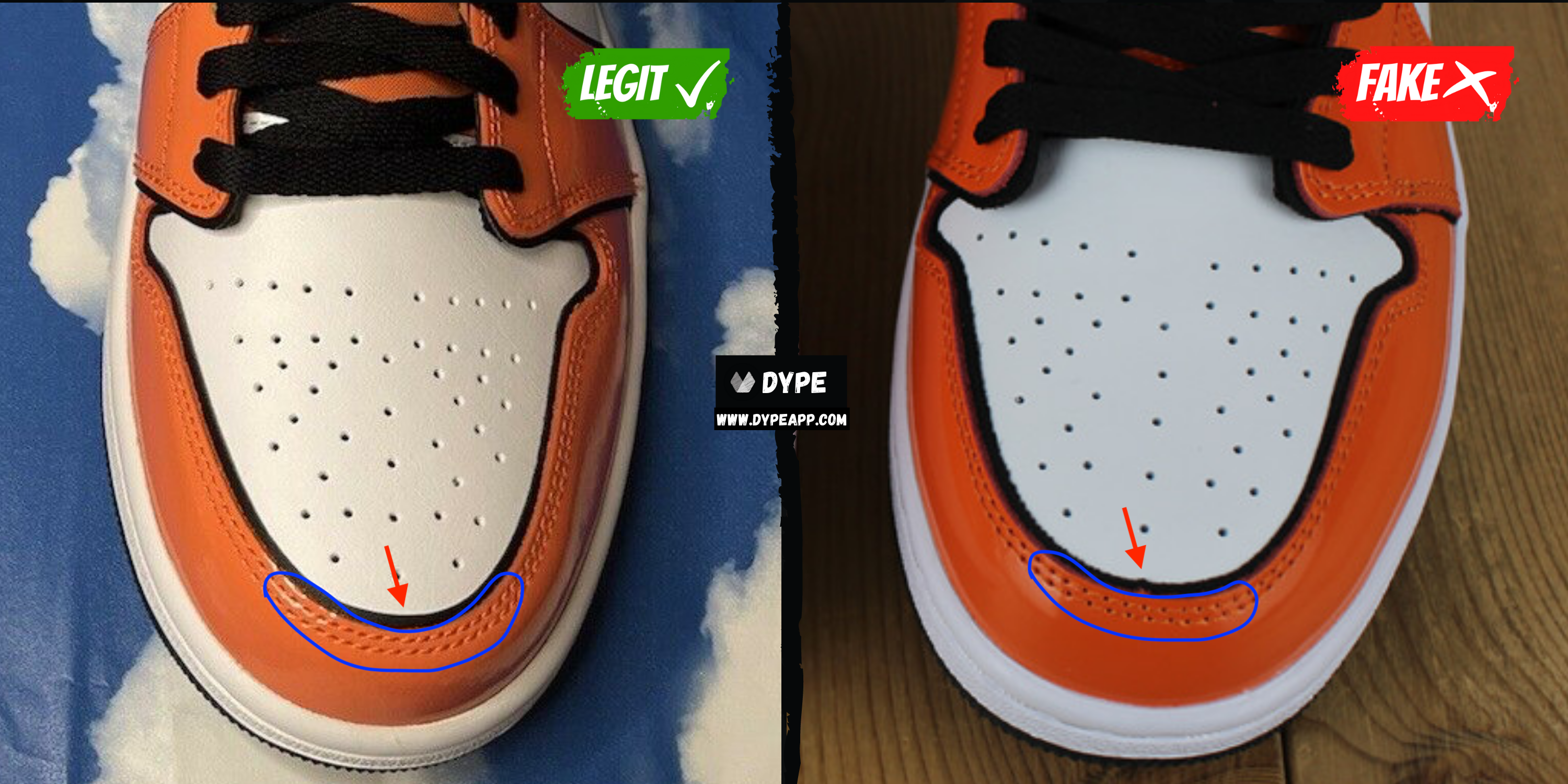 how to check if jordans 1 are real