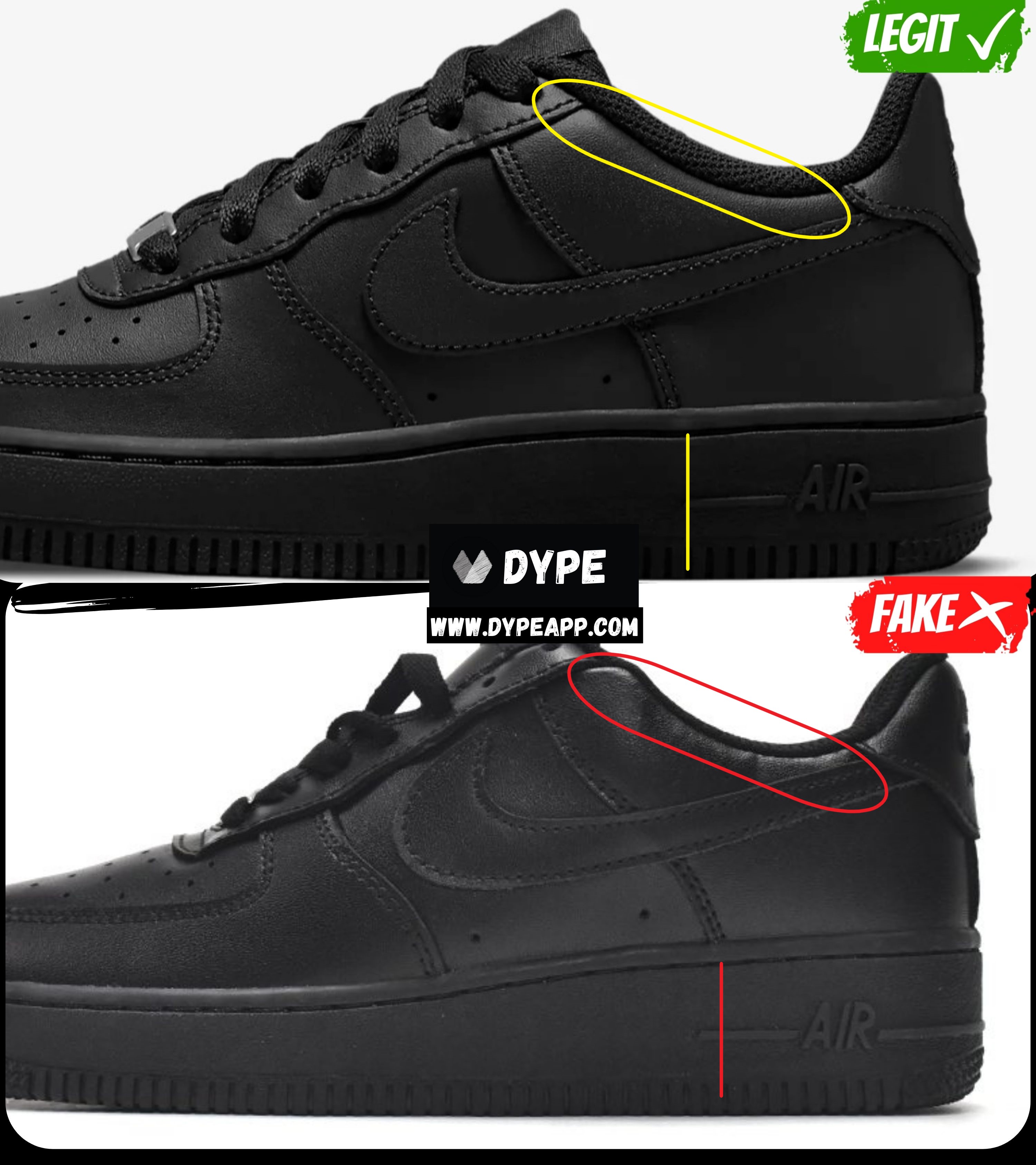 fake vs real air force 1s｜TikTok Search
