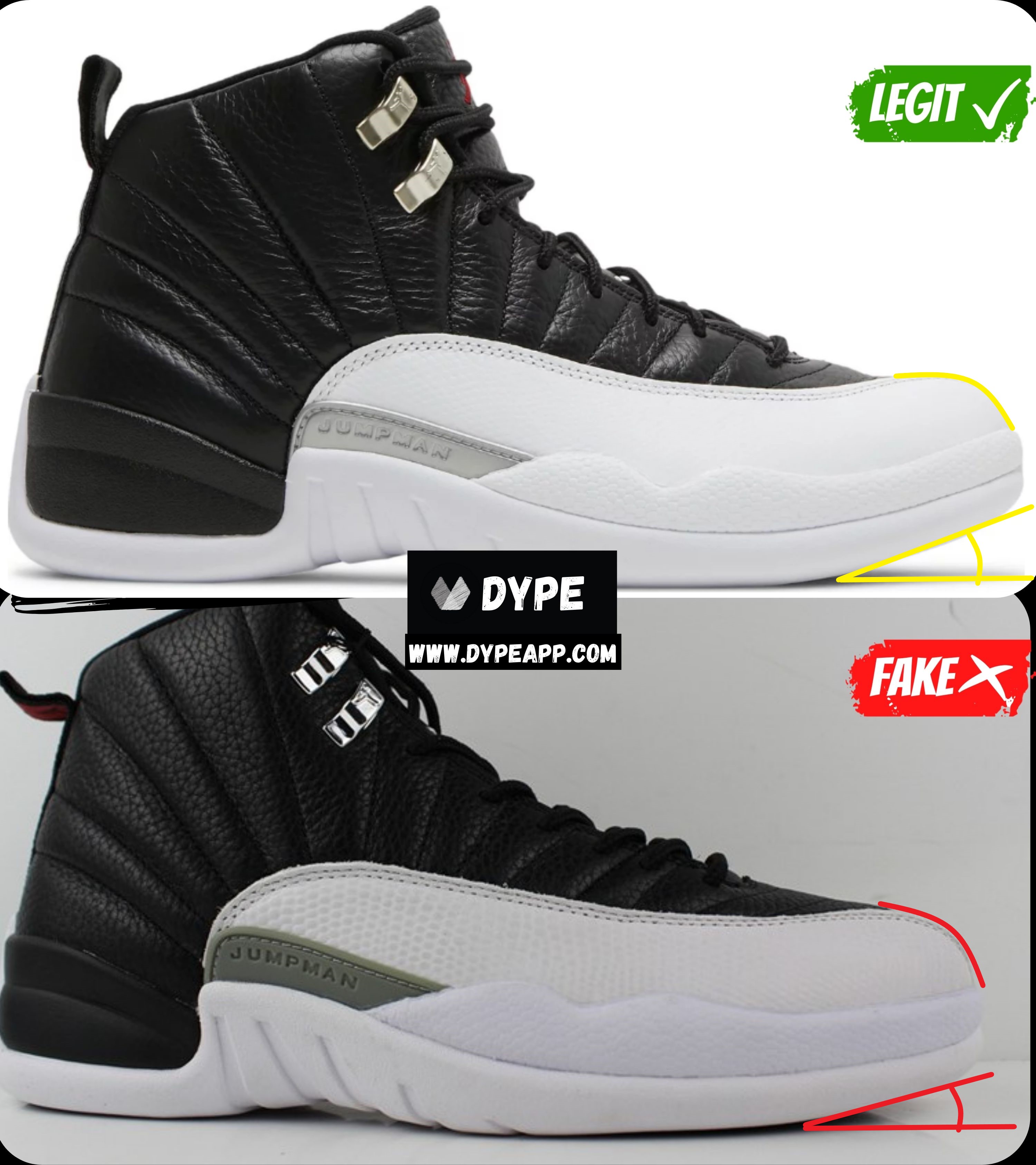 how to tell if jordan retro 12 are fake