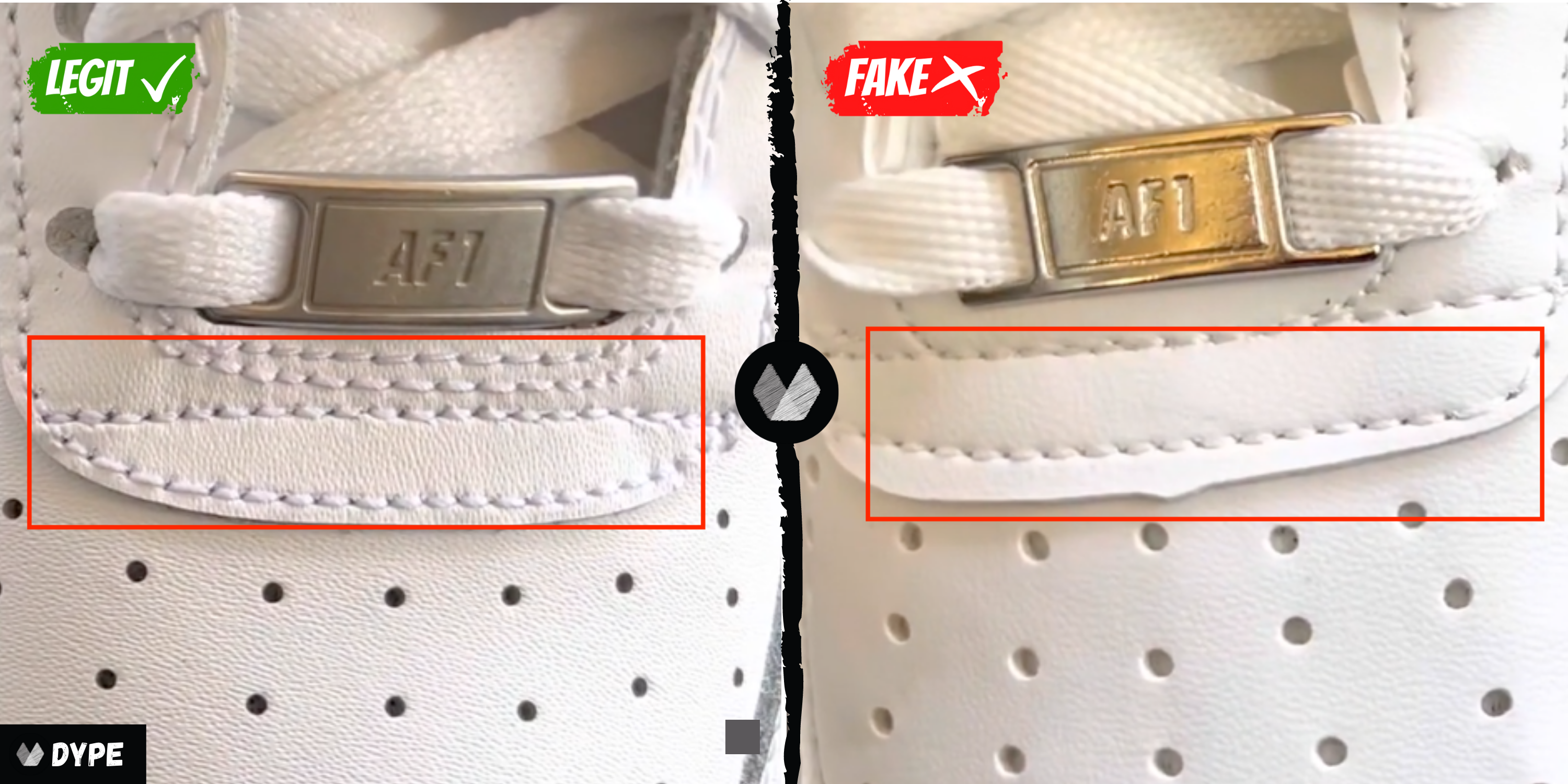 Nike Air Force 1 real vs fake review. How to spot fake Nike Air
