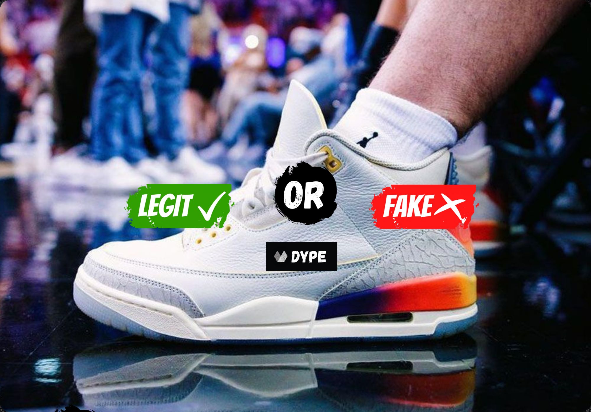 Real vs. Fake - White Supreme x Air Jordan 5 Comparison