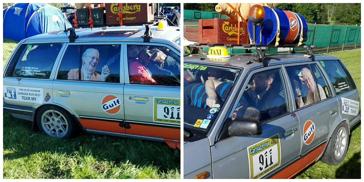 Christian Jensens bil er en Mazda 322 stationcar årgang 1987