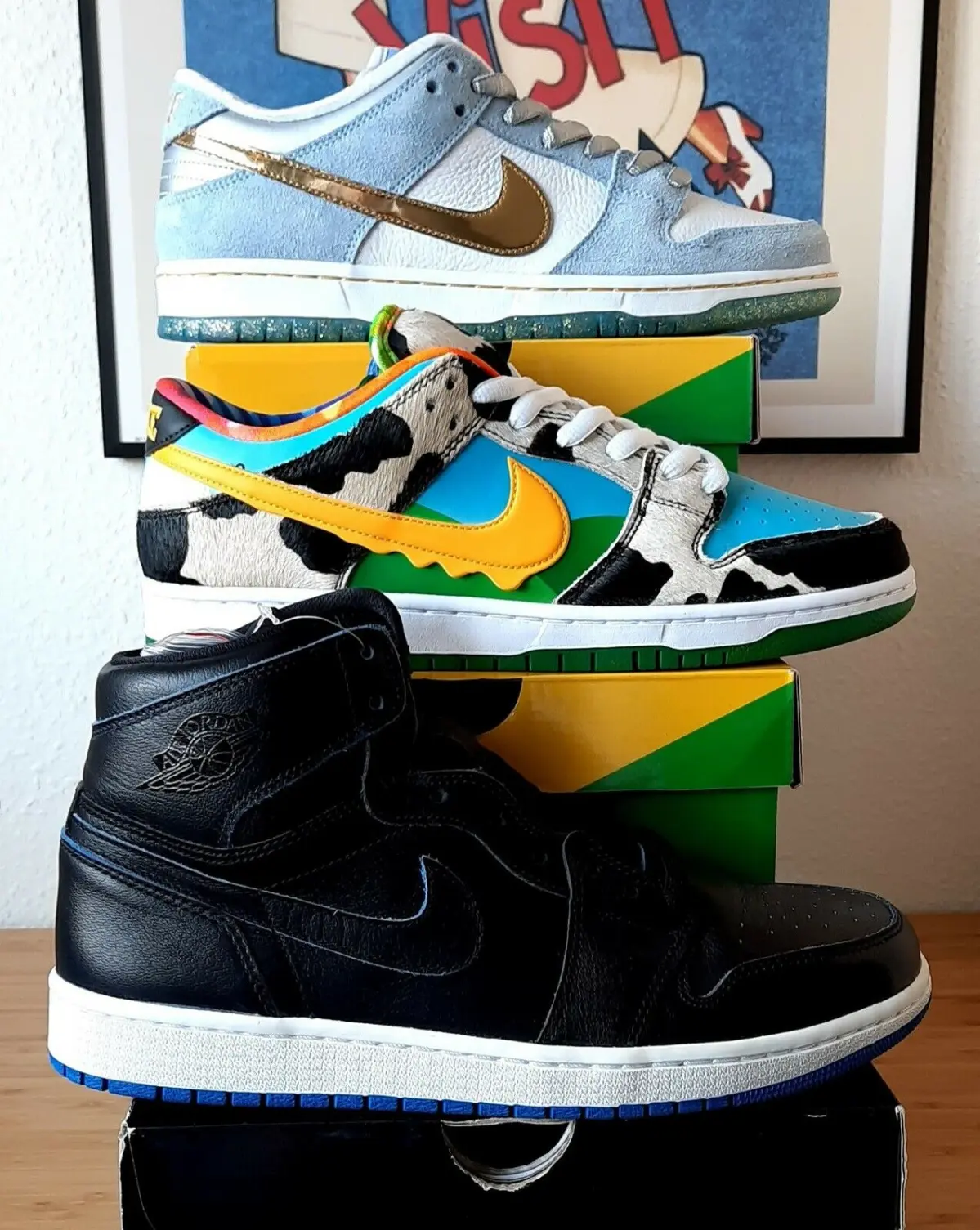 På DBA kan du finde et hav af unikke og sjældne sneakers. Eksempelvis 'Nike SB Dunk low x Ben& Jerrys Chunky Dunky' som er skoen med den gule vinge.