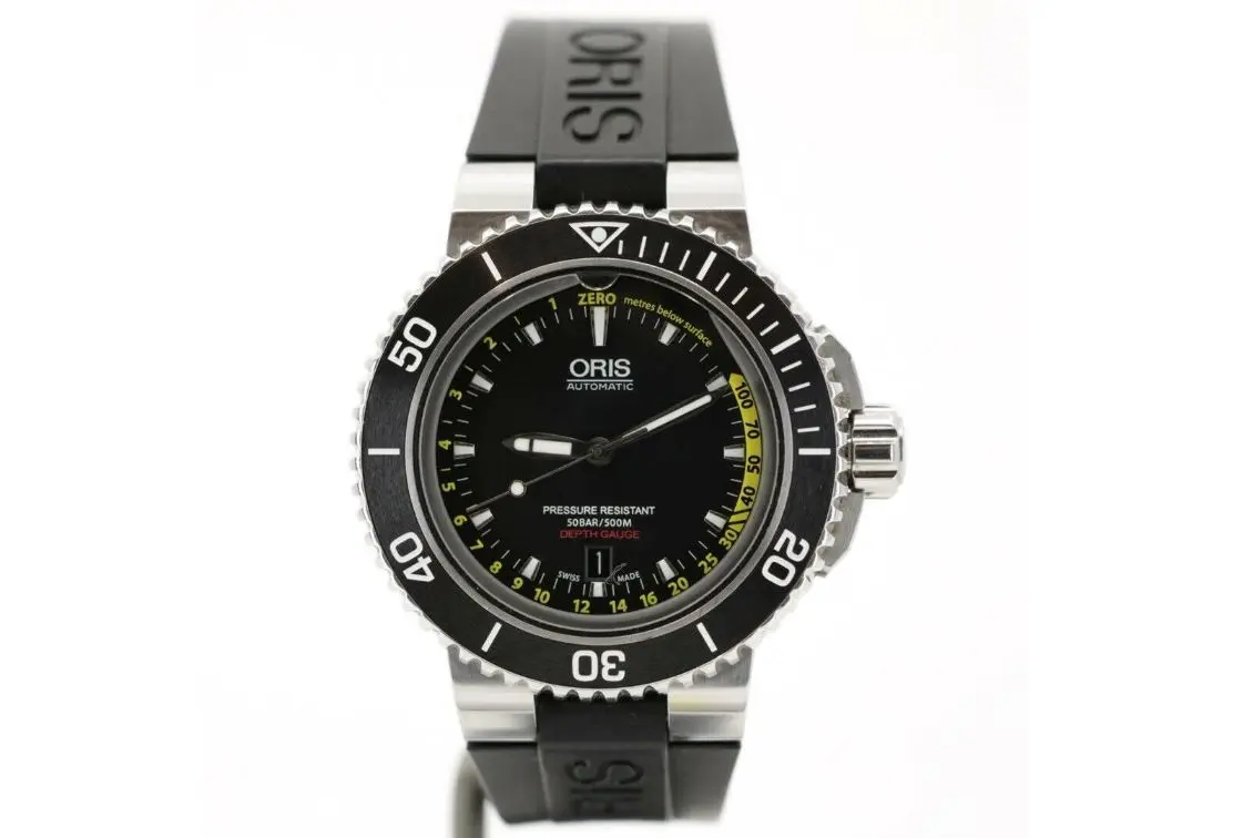 Dette Oris Aquis Depth Gauge sælges af privatsælger fra Charlottenlund til 12.500 kroner.