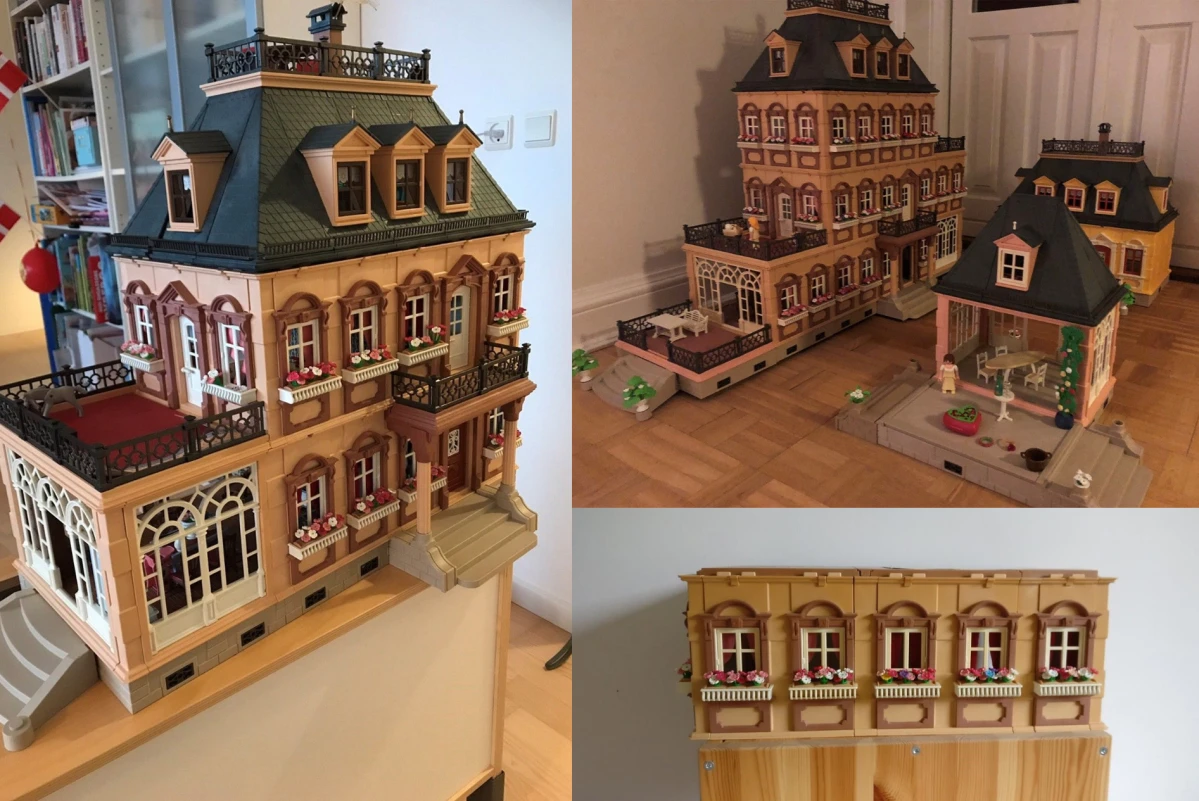 Det store victorianske dukkehus fra Playmobil fra 1980 er meget populært. Det er for længst udgået og kan udvides med ekstra etager, fundament, hus og møbler. Bo fra Broby sælger sit for 3.500 kroner, mens eksempelvis Terese fra Albertslund ligger inde med en enkelt ekstra etage. Denne ene etage kan også være svær at finde, da det som nævnt ikke produceres mere – hun skal have 900 kroner for sin etage. Det er med intakte gardiner og tapet. Har du sådan ét hus stående her, du ikke bruger, så kan du tjene gode penge på det på DBA