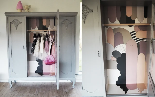 DIY makeover af skab - resultatet