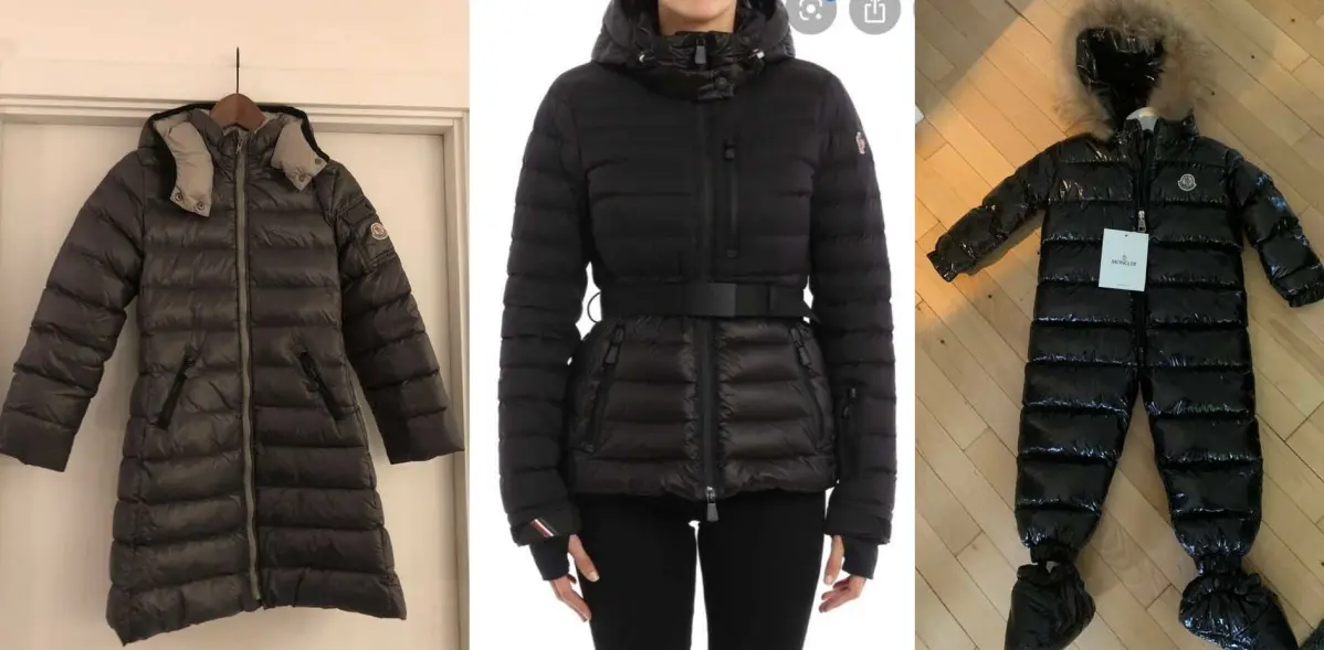 Vinterjakken fra Moncler er i størrelse 146, og hætten kan tages af. Den sælges af Camilla fra Nærum til 1.200 kroner. Den sorte skijakke i størrelse 36 med dun er næsten som ny og kan afhentes i Valby hos Hamid. Kvittering medfølger. Der er lagt op til bud. Flyverdragten er i størrelse 18 måneder svarende til størrelse 86. Camilla fra Hvidovre vil gerne have 1.000 kroner for den. Nypris på deres flyverdragter ligger på mellem 3.000 – 4.000 kroner