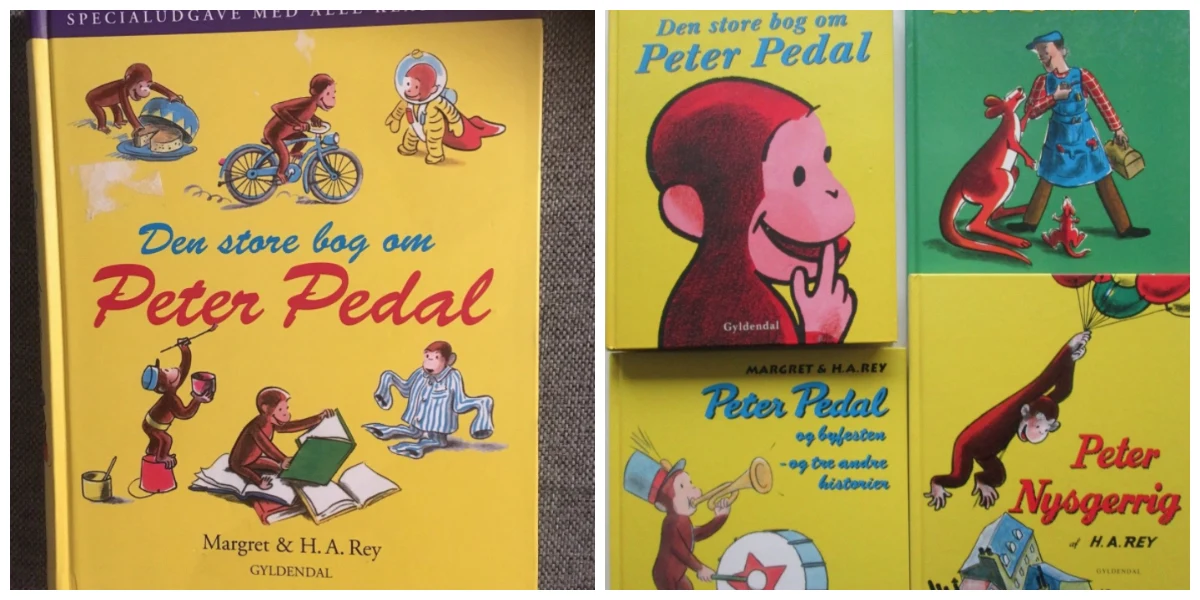 Manden med den gule hat og den lille, hyggelige abe. Hvem stiftede ikke bekendtskab med Peter Pedal i barndommen?