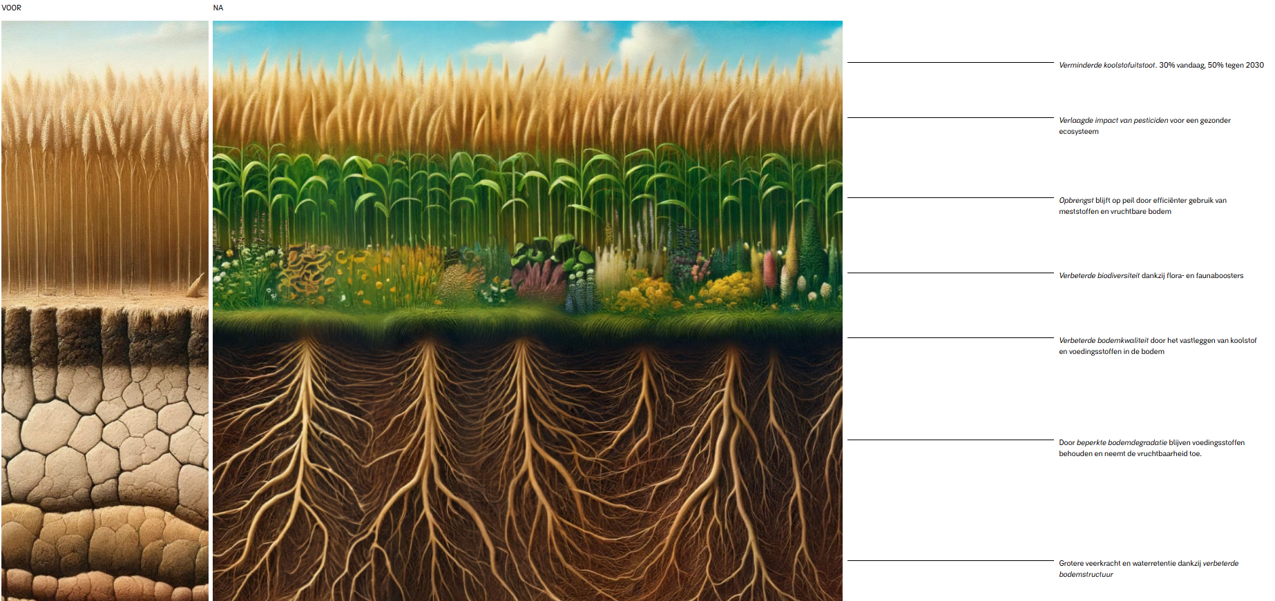 Landbouw voor & na