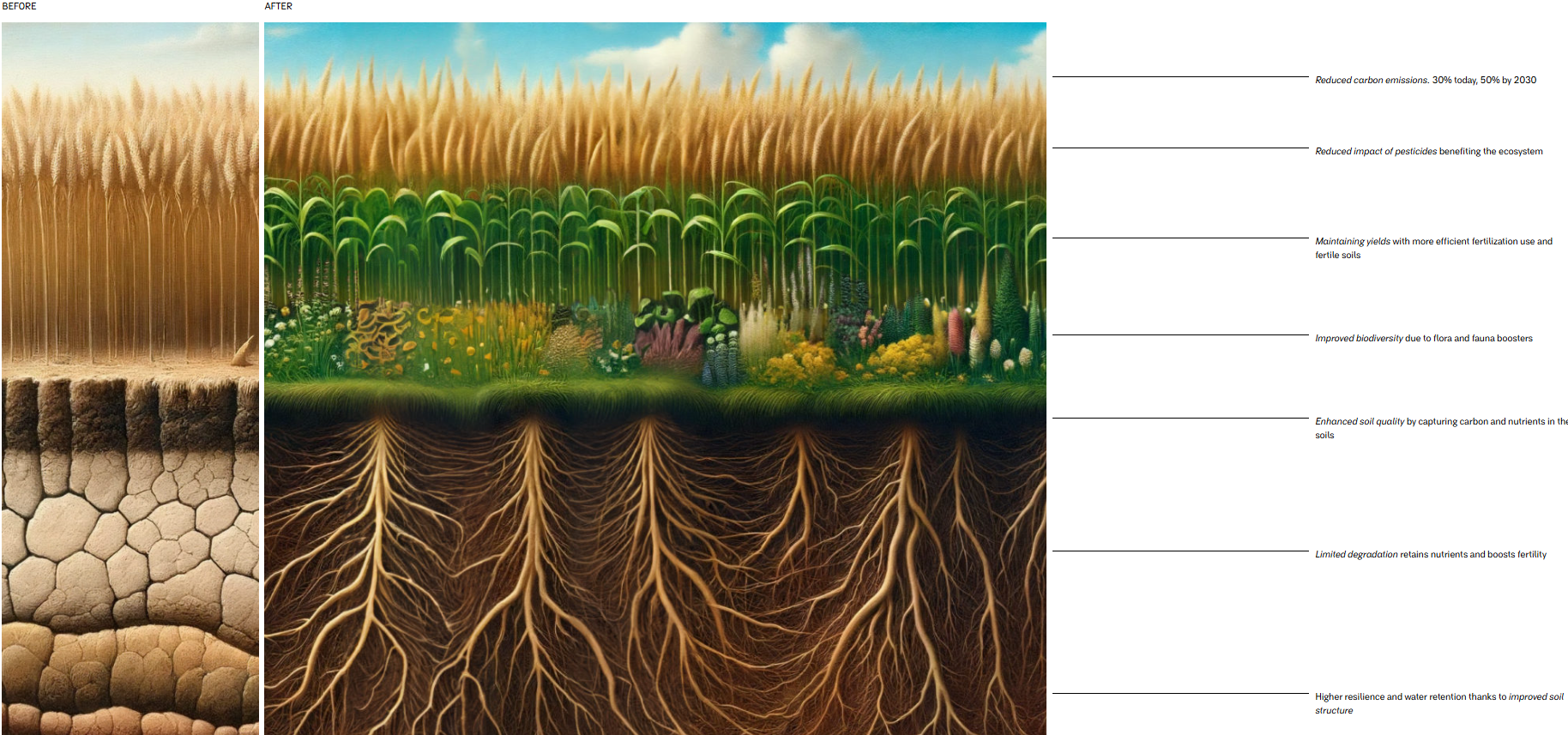 Acriculture before & after