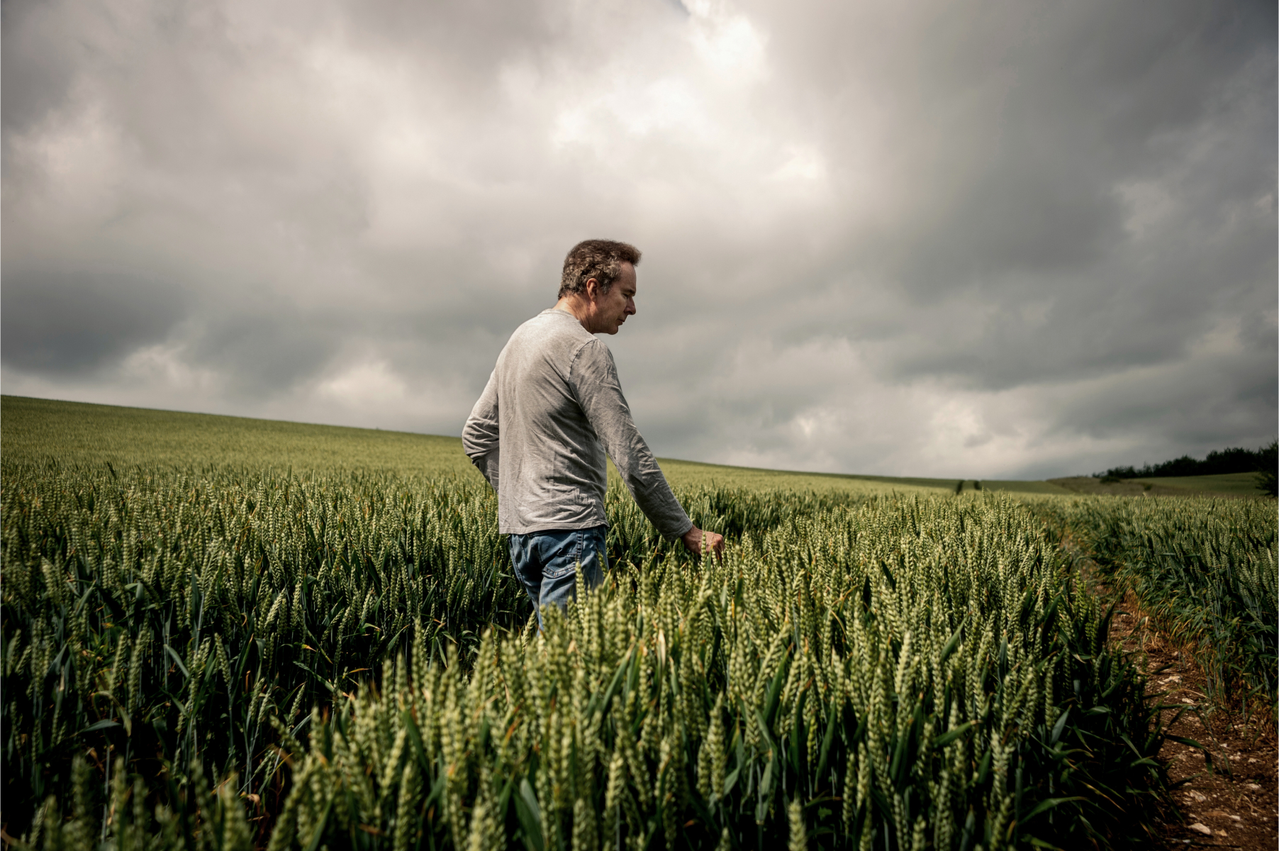 Farmer in field