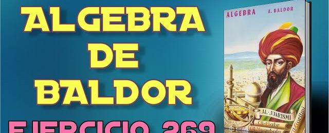 Algebra de Baldor Desde Cero - Ejercicio 269 - Ejercicios 11 al 20 de 20