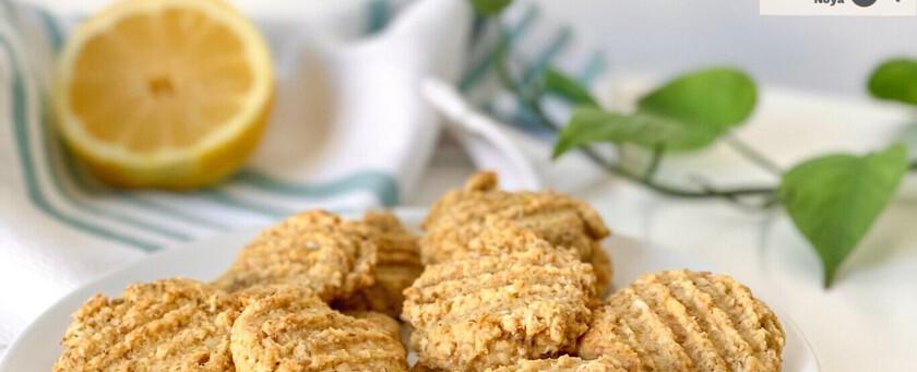 Receta de galletas de limón con harina de garbanzos y avena, un desayuno o merienda nutritivo y fácil de hacer en casa