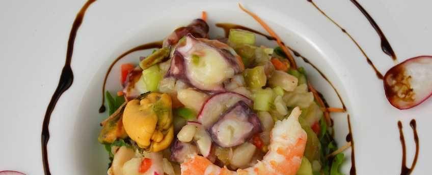 Ensalada de alubias con salpicón de marisco 1 receta genial