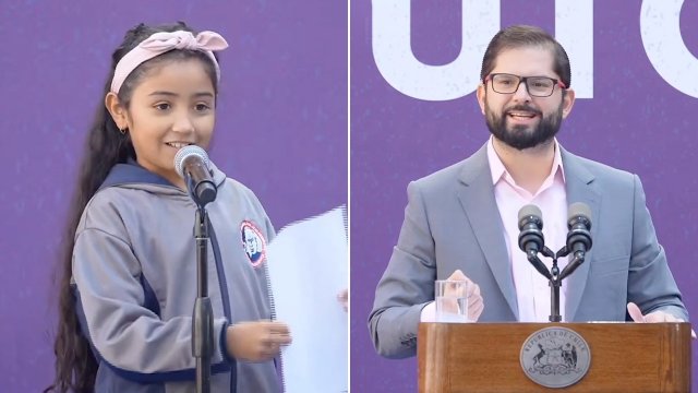 [Video] Niña leyó tierna carta a Boric: "Usted es el mejor Presidente del mundo"