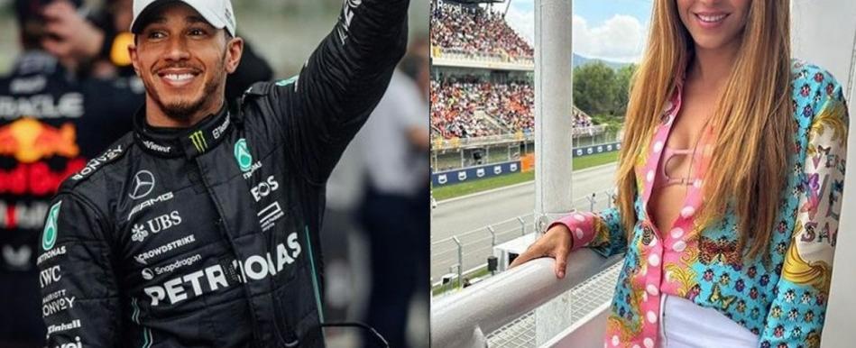 La foto de Shakira y Lewis Hamilton entre tragos, amigos y abrazos: Así celebraron el podio del piloto en Barcelona
