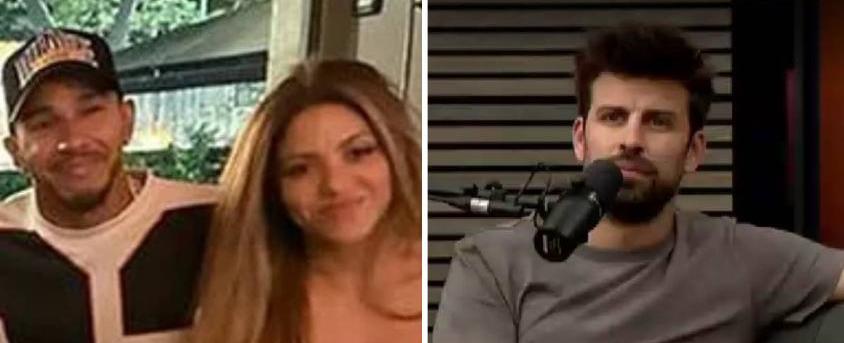 "¿El número 1...?": Le mencionan a Piqué en vivo a Lewis Hamilton y así reacciona