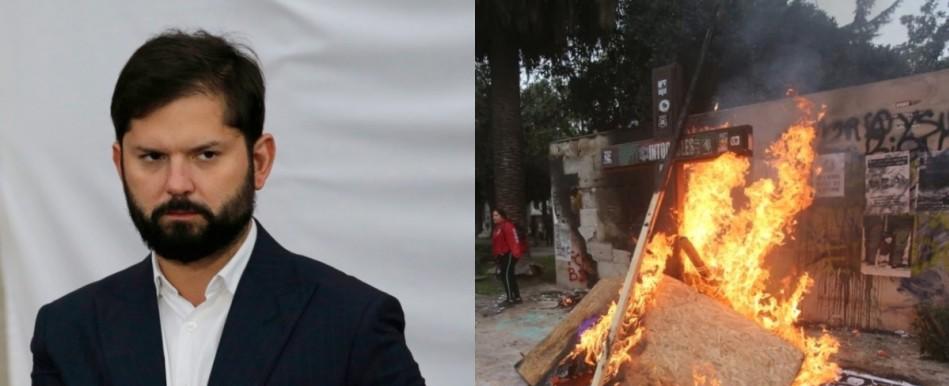 Presidente Boric condena incidentes en medio de actos por 50 años del Golpe: "Son adversarios de la democracia"