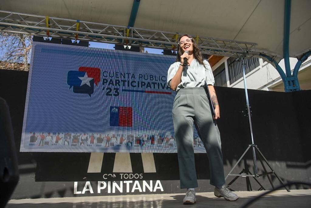 Ministra Vallejo realizó cuenta pública participativa de Segegob en la Pintana: “Rendirle a la ciudadanía de manera transparente y muy clara cuál ha sido nuestro trabajo”