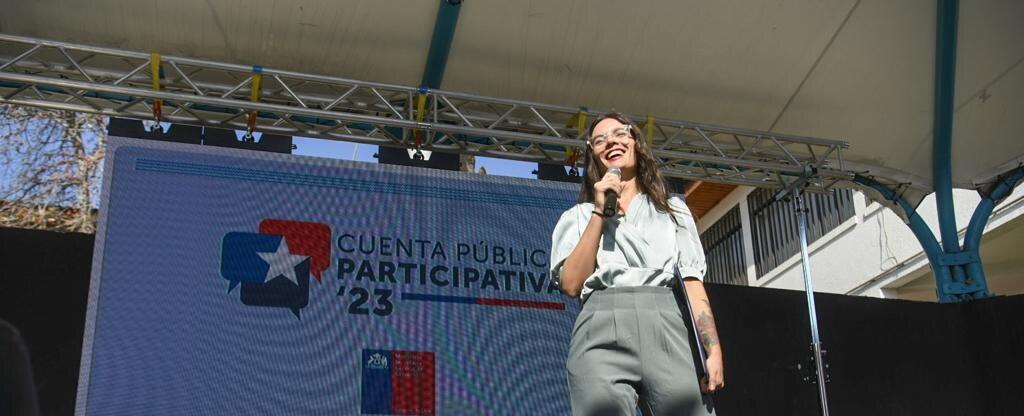 Ministra Vallejo realizó cuenta pública participativa de Segegob en la Pintana: “Rendirle a la ciudadanía de manera transparente y muy clara cuál ha sido nuestro trabajo”