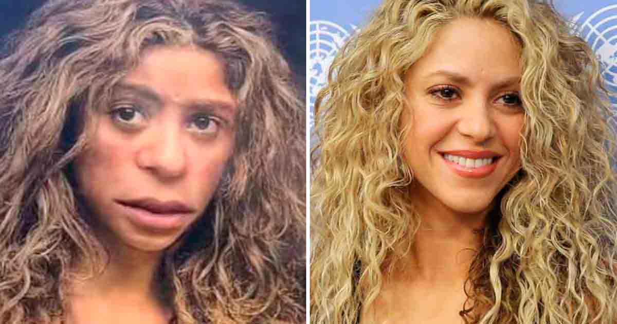 Usan foto de Shakira modificada como mujer Neandertal en un museo de prehistoria