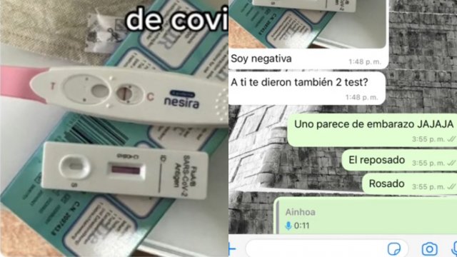 [Video] Quiso ver si tenía Covid, pero se confundió y utilizó un test de embarazo