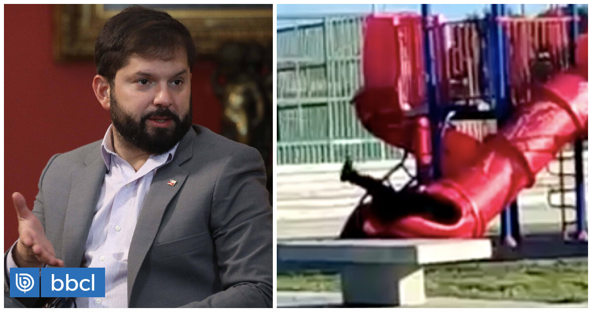 "Niegan infancia que todos llevamos dentro": La explicación de Boric por quedar atascado en un tobogán