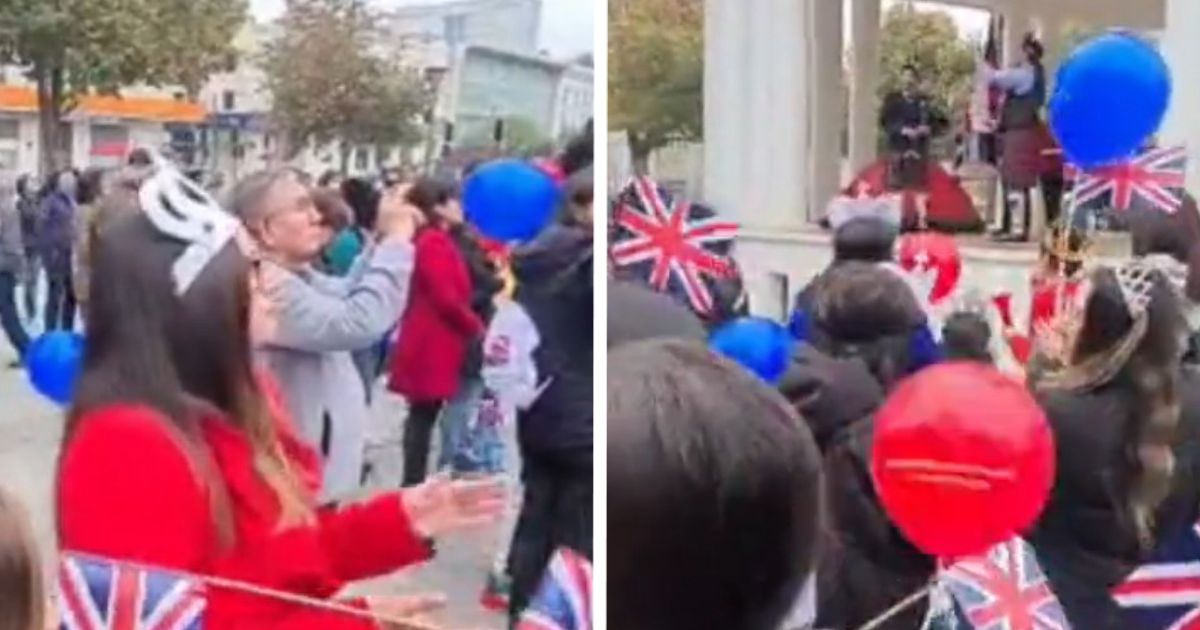 ¡Con gaita incluida!: En Conce salieron a la calle a celebrar la coronación del Rey Carlos III