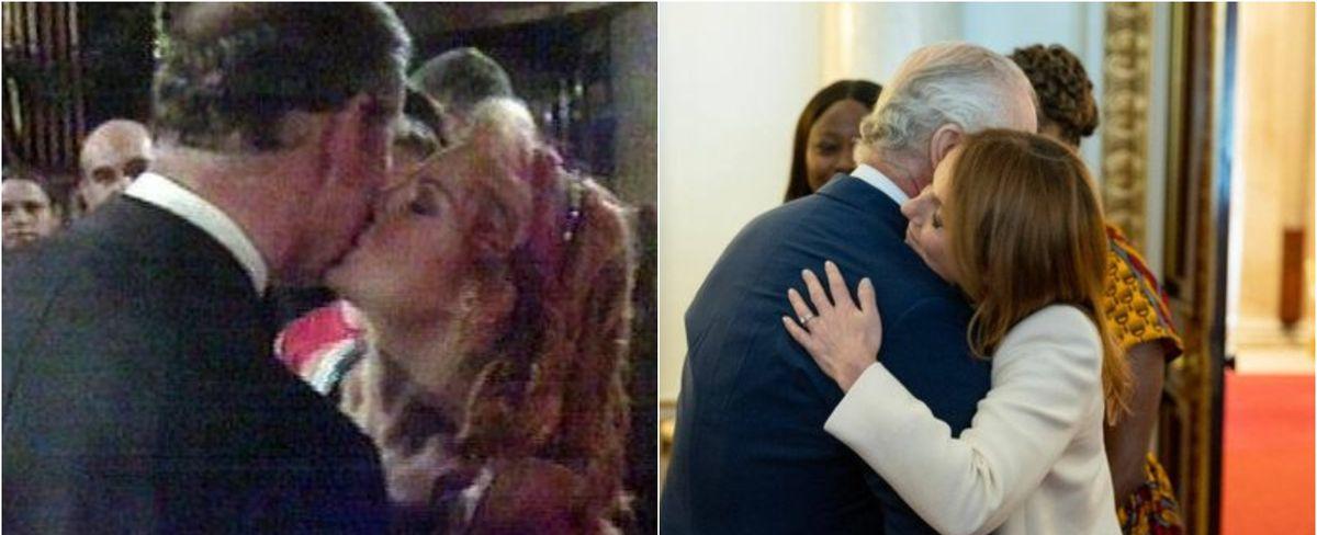 ¡Se repite el coqueteo 26 años después! La Spice Girl Geri Halliwell se volvió a saltar el protocolo y besó al rey Carlos III
