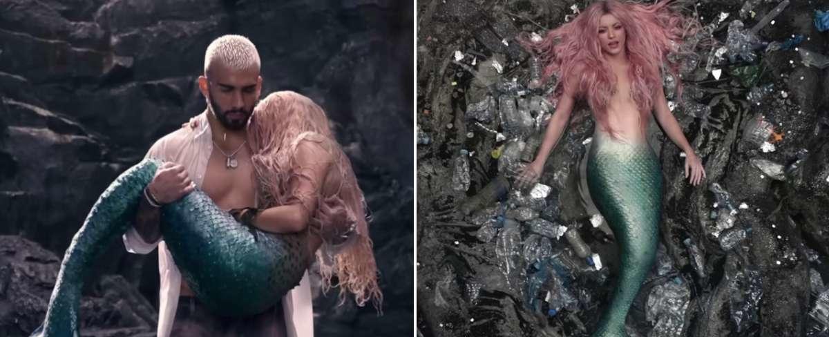 Convertida en una sexy sirena, Shakira arrasa con el estreno de "Copa Vacía" junto a Manuel Turizo