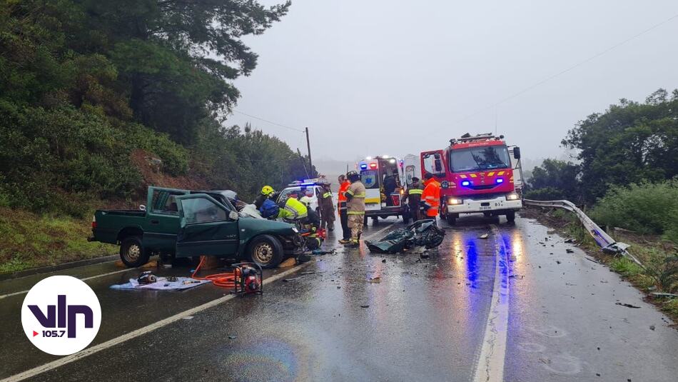 Colisión entre camioneta y camión dejó tres fallecidos en ruta de Constitución a Curepto