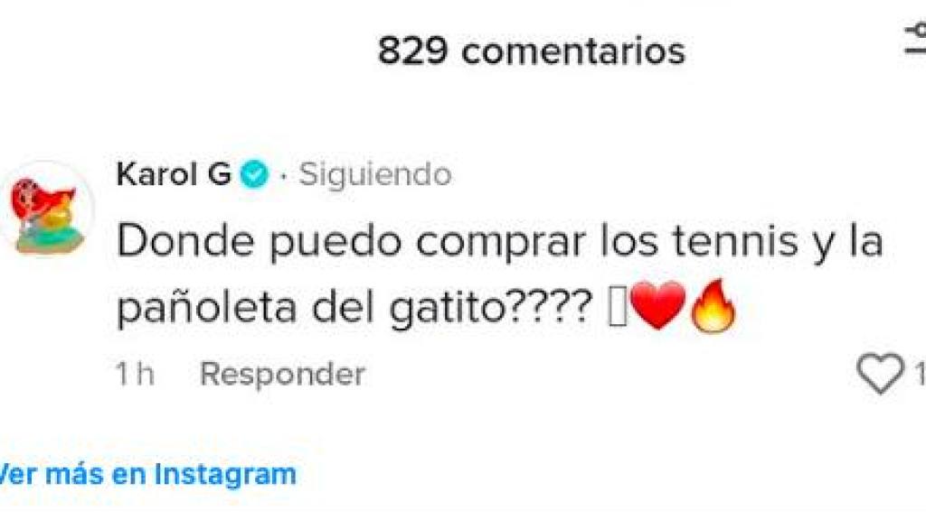 Karol G le pidió el dato a emprendedor chileno: ¿Donde puedo comprar eso tennis?