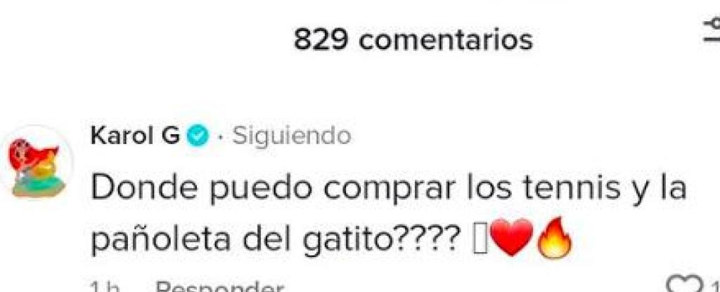 Karol G le pidió el dato a emprendedor chileno: ¿Donde puedo comprar eso tennis?