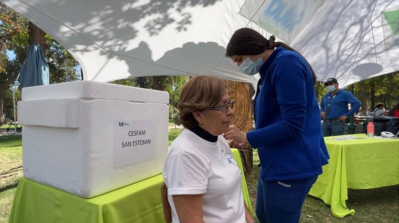 San Esteban: potencian vacunación contra la influenza y Covid-19 con operativos en terreno